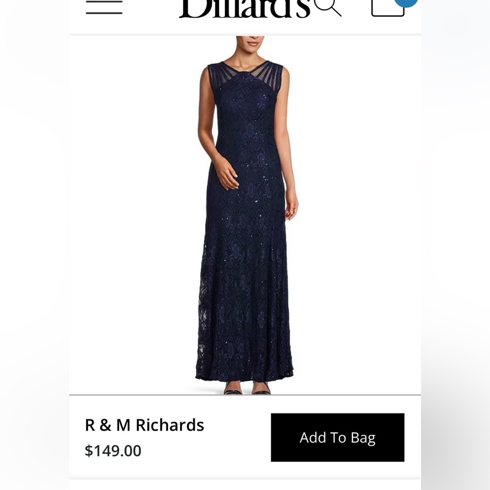 Blue sequin formal dress